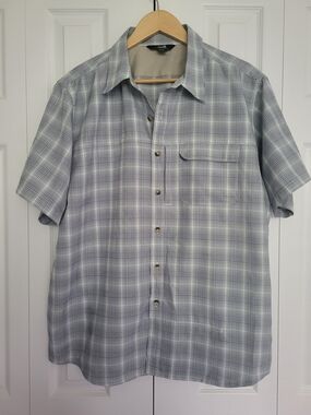 Avia Men's Short Sleeve Plaid Button Down Performance Shirt Size XXL Outdoor